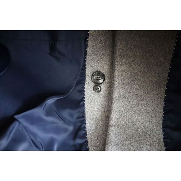 Tommy Hilfiger Men's Sz 36S Gray Heather Classic Double-Breasted Pea Coat - Picture 6 of 10